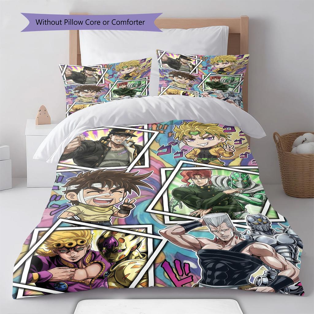 Мягкое одеяло JoJo Anime Комплект постельного белья Пододеяльник Чехол для одеяла Стиль декора спальни дома -QJY