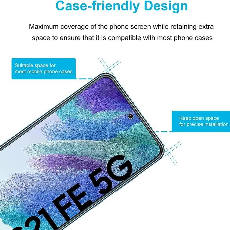 4 шт. закаленное стекло для Samsung Galaxy S23 S20 FE S21FE 2.5D 9H защитная пленка для экрана Samsung Galaxy S21 FE стекло