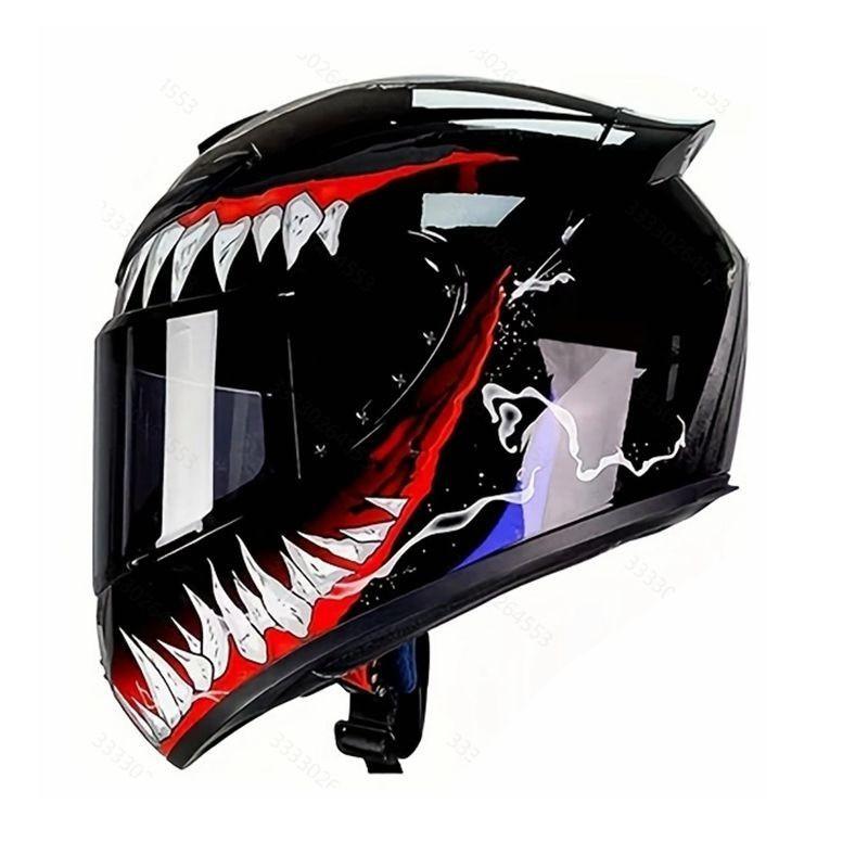 DOT 3C Certified Full Face Motorcycle Helmet Men Women Retro Style All Season Use With Removable Visor