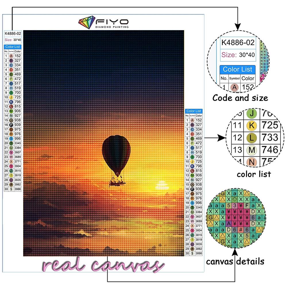 5D Алмазная картина Воздушный шар DIY Алмазная вышивка Горный хрусталь Украшение дома