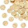 100 шт. золотая монета золотые подвески круглые плоские штампованные пустые подвески ожерелье подвески золотой браслет