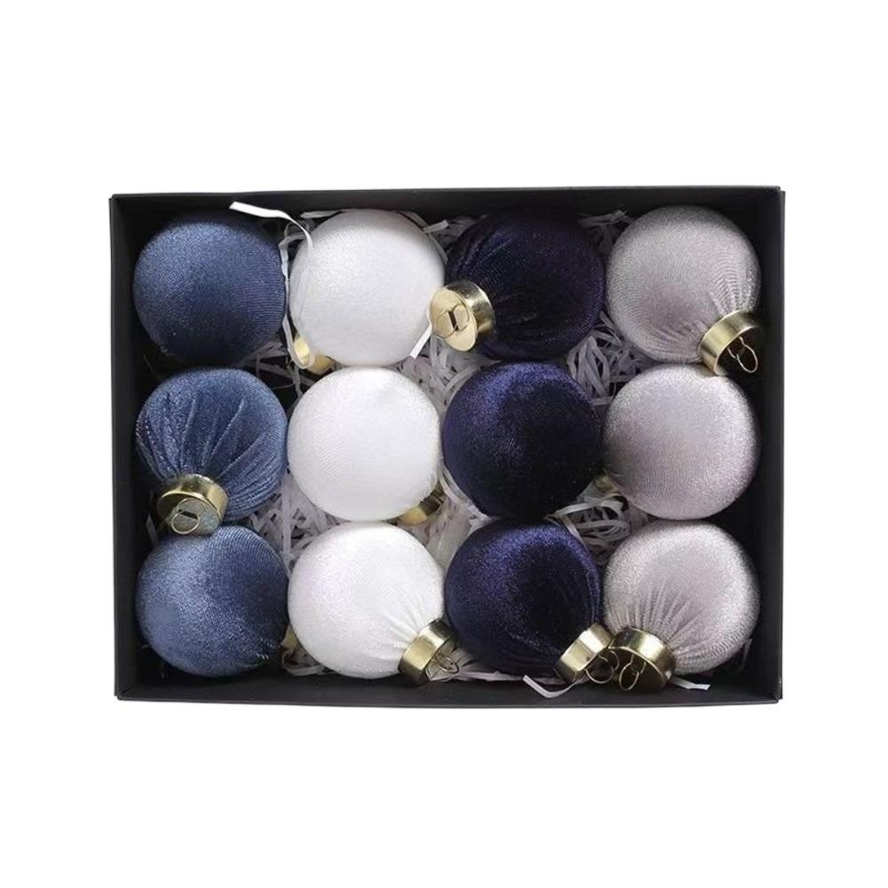 12 шт./НАБОР 6 см Бархатные Рождественские Шары Набор Пластиковый Фестиваль Рождество Флокированные Шары Подвеска Бархатный Красный Зеленый