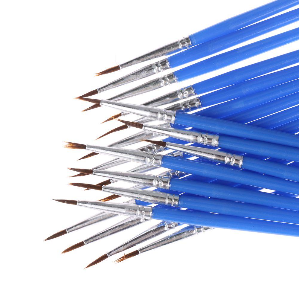 10pcs/set DIY Accessory Artist Tool Drawing Watercolor Oil Painting Brushes Nylon hair hook line pen