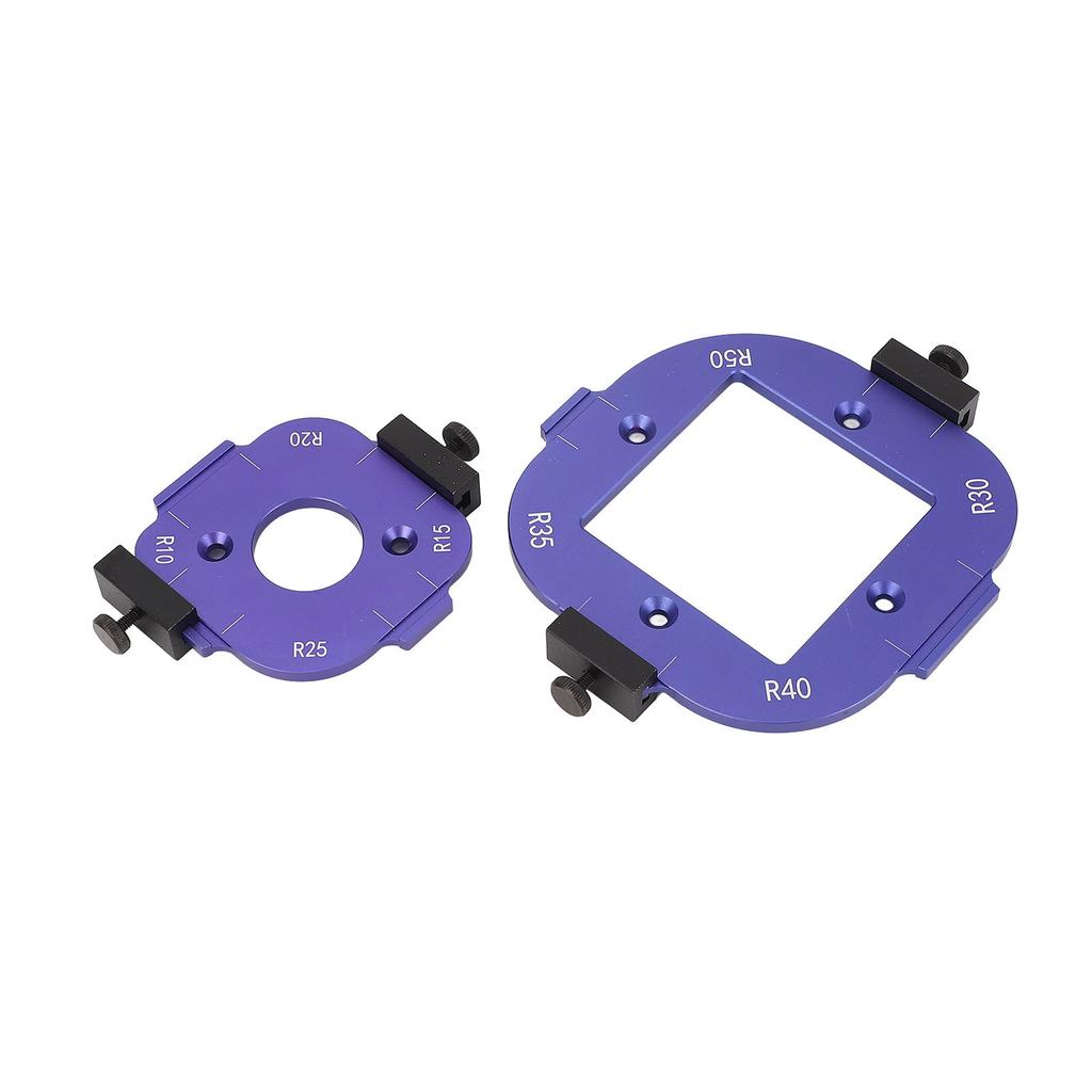 Набор угловых шаблонов с 2 фрезами, радиусный установочный кондуктор, инструменты для резки дуг по дереву R10 R15