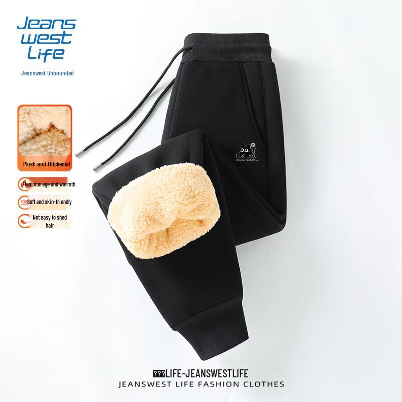 JEANSWEST LIFE Мужские зауженные повседневные брюки на флисовой подкладке