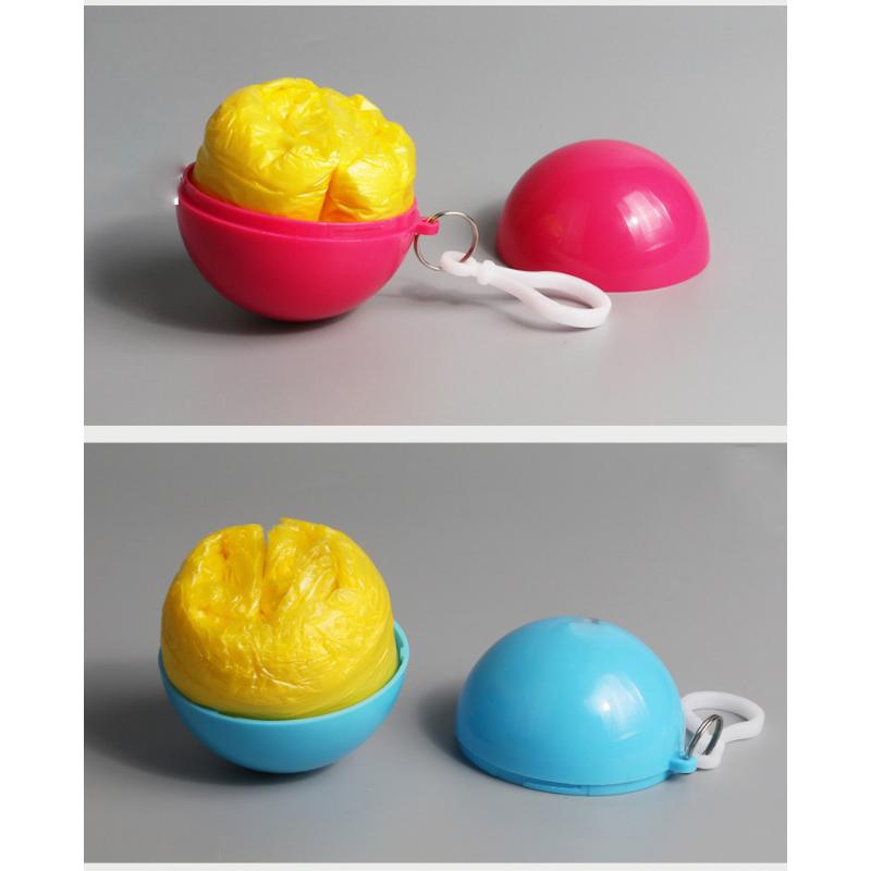 Secondary Raincoat Portable Plastic Ball Rainproof Long Raincoat Portable Outdoor Transparent Raincoat Ball