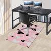 Office Rug Mickey Mouse, Pink Background theme 3D Printed Anti-Slip Rug-Machine Washable for Living Room