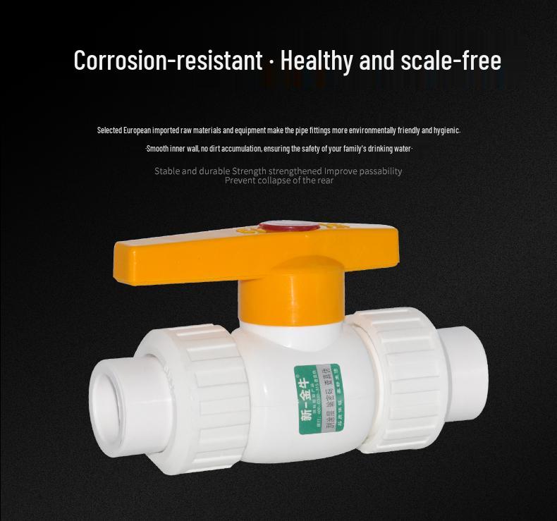 PPR Double Union Steel Core Ball Shut-Off Valve, 20 1/2" - 25 3/4" Water Pipe Fittings & Connectors
