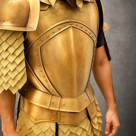 Medieval Knight Armor King’s Guard Half Body Cuirass Suit, LOTR-Inspired Fantasy Cosplay LARP Costume