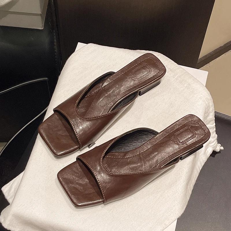 Летние женские гладиаторские тапочки Модные с открытым носком Квадратный носок Шлепанцы Женские Повседневные Пляжные Платье Сандалии