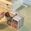Многофункциональная акриловая коробка для хранения карточек 12x10,5см Витрина для карточек Вмещает 400 открыток с 2 отделениями для открыток/фотографий