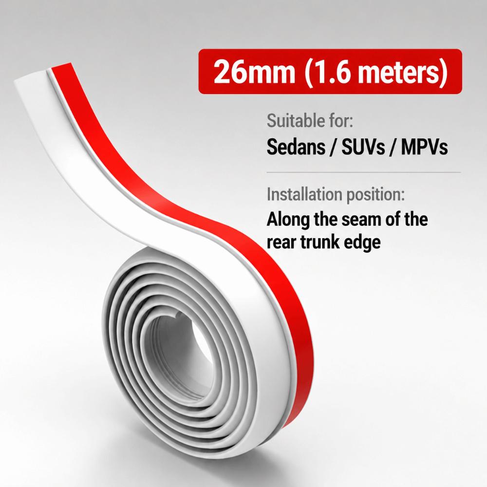 Waterproof Car Trunk Seal Strip Dustproof Trunk Upper Seal Trunk Noise Reduction