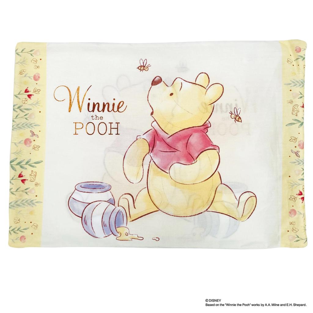 MORIPiLO Подушка Morishita Винни-Пух 40x30 см, моющаяся, с чехлом, мягкая игрушка, подушка с персонажами Disney, желтая 4621231, детская, прибл.