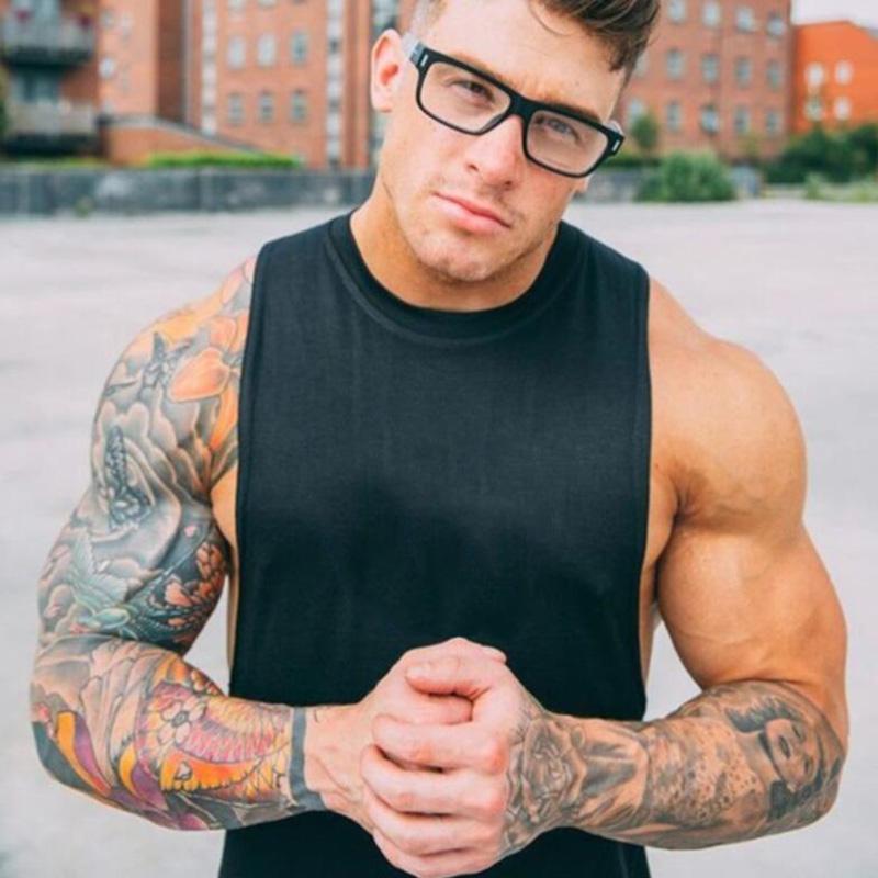 GYM ANIMAL Спортивная одежда Бодибилдинг Майки Мужская рубашка Одежда для фитнеса Жилет Синглетная рубашка без рукавов Однотонная хлопковая майка с мышцами