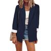 Women's Casual Long Sleeve Lapel Button Slim Work Office Blazer Jacket