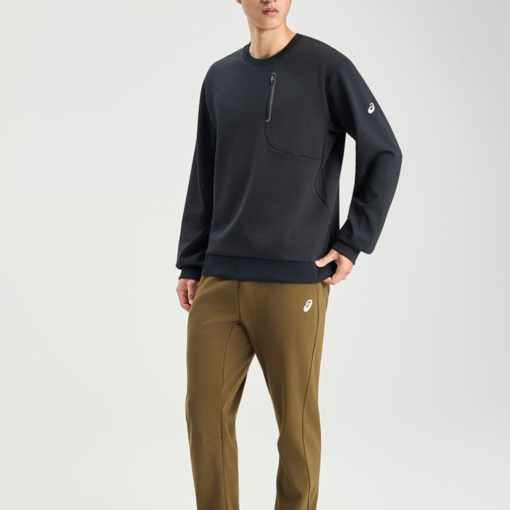 Asics FW25 Дышащий спортивный пуловер с длинным рукавом Мужская толстовка 2031F366-001