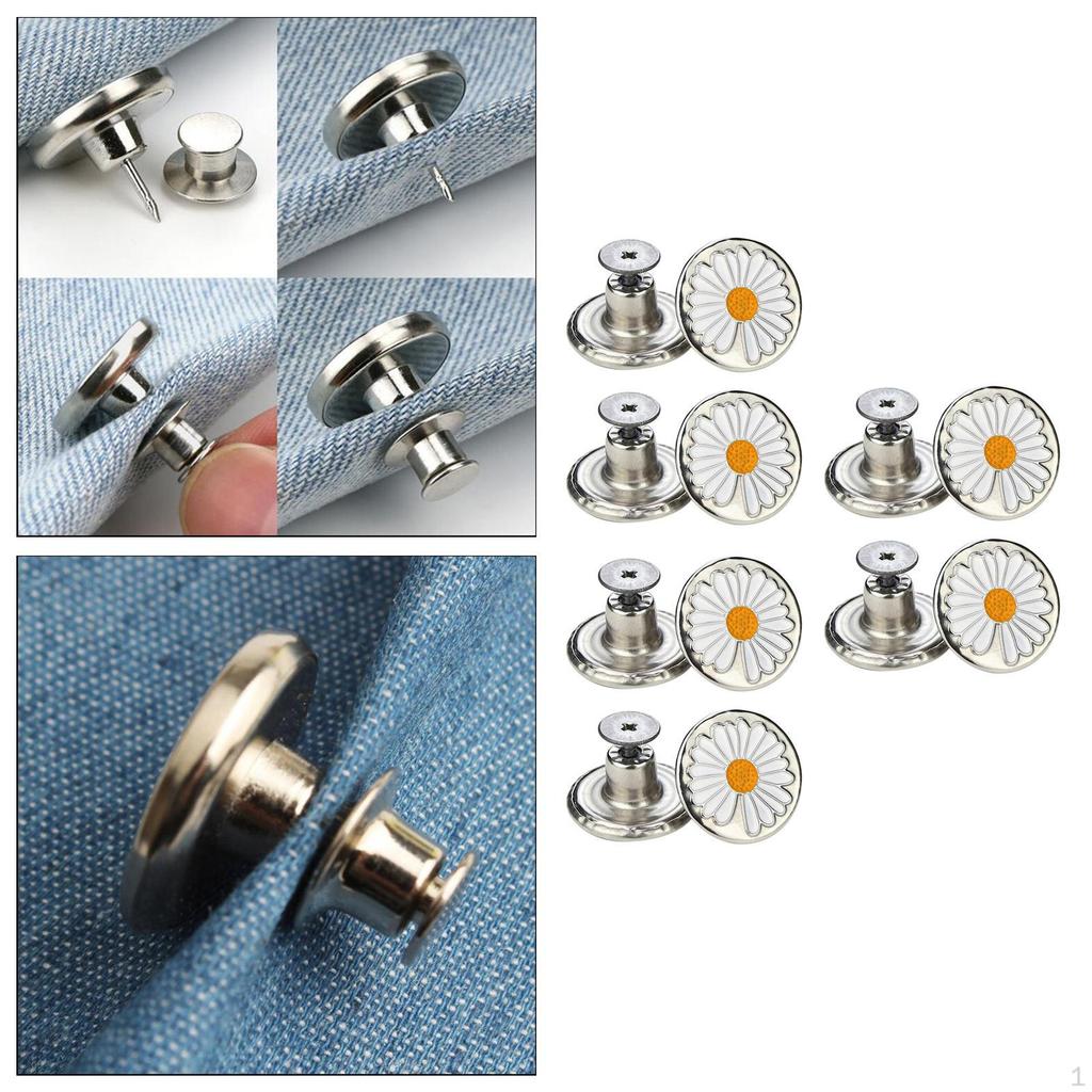 12 7 мм Металлические Кнопки-Защелки для Джинсов Замена Ремонтные Шпильки с Отверткой Кнопка Без Пришивания для Брюк