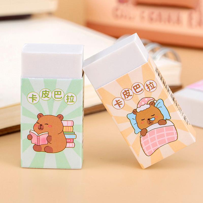 10 шт. художественные принадлежности прочный ластик для студентов обучающие инструменты креативный простой стильный ластик для рисования мультяшный милый ластик капибара