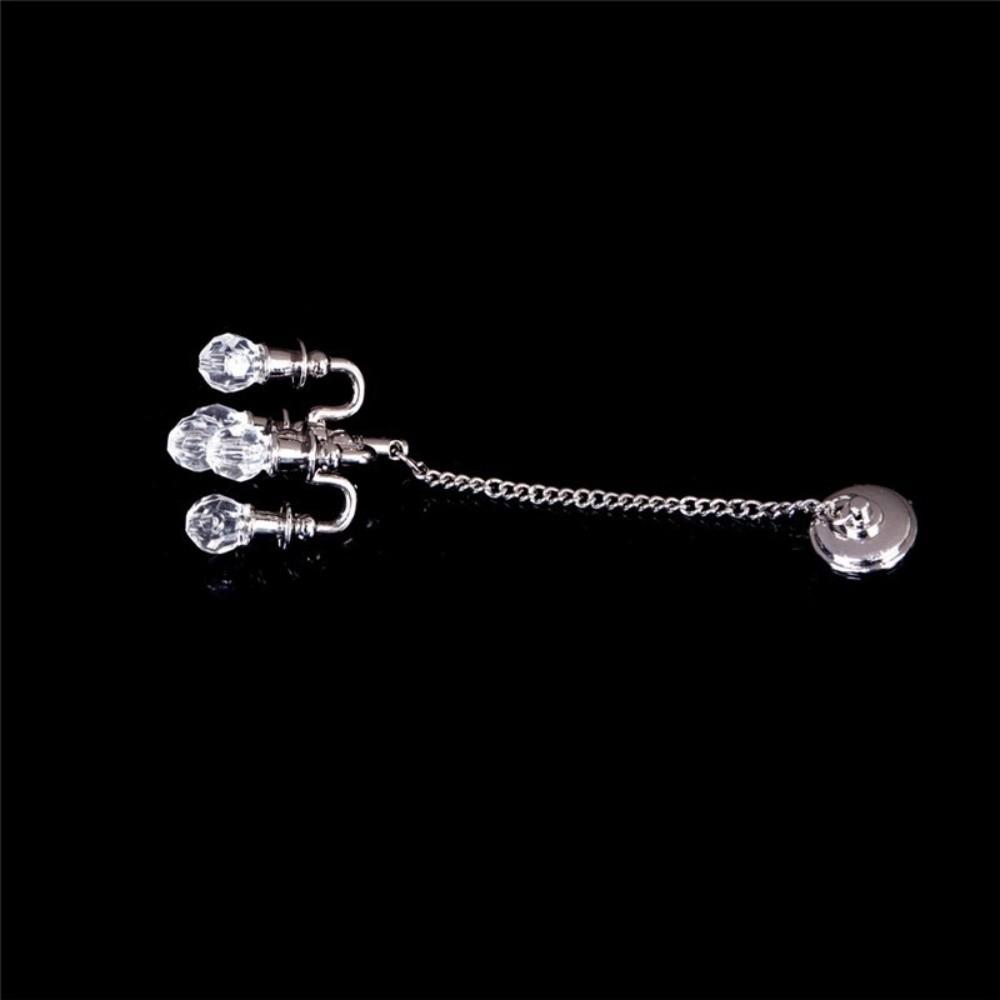 Playing Scene Miniature Vintage Chandelier Gold/silver Ceiling Lamp Model  Doll House Accessories
