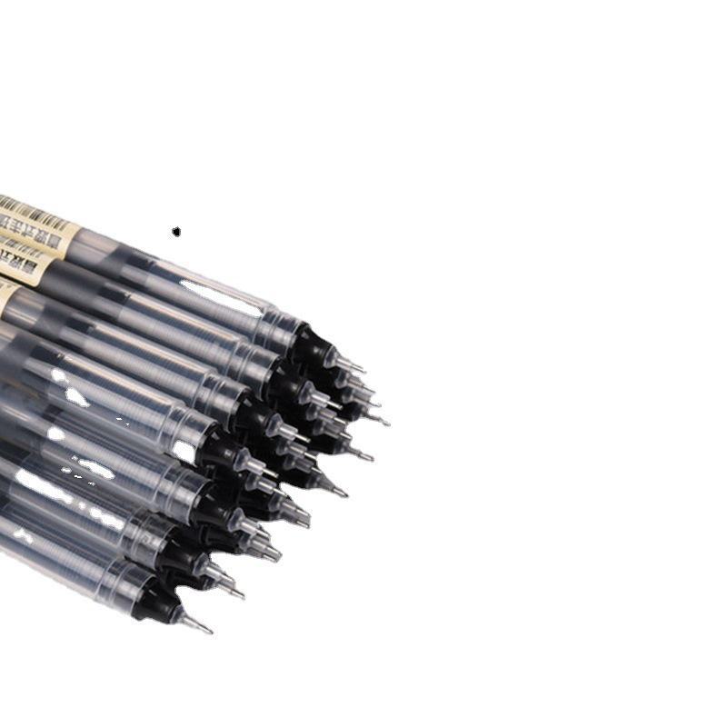 Быстросохнущая черная гелевая шариковая ручка с полноразмерной иглой, большой емкости, идеально подходит для студентов и деловых подписей.