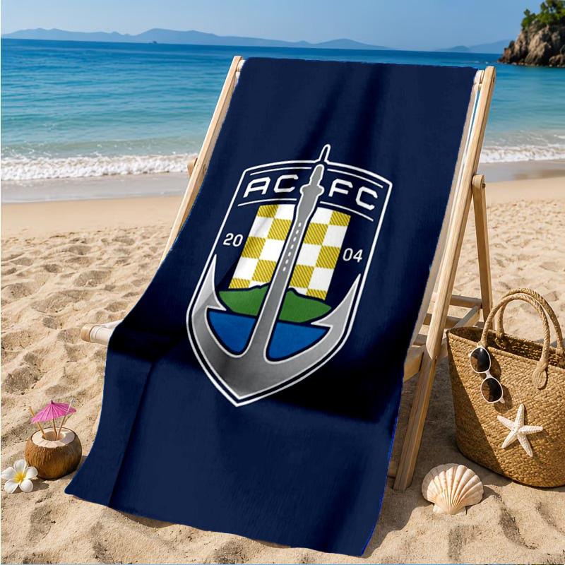 Auck-land Football Club Printed Microfiber Beach Towel, Soft And Absorbent, Quick-Dry, Ideal for Summer Travel, Beach Essential, Swimming Pool