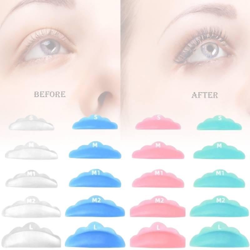 Premium Silicone Eyelash Curling Accessories Five Pair Pack With Colorful Pads For Enhanced Lash Styling