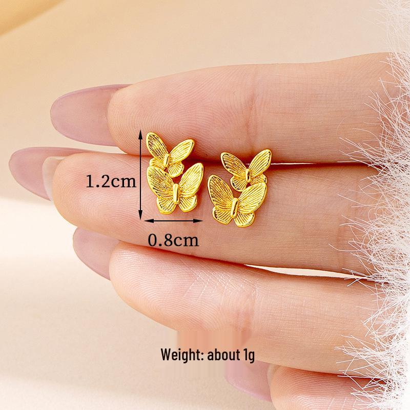 Высококачественные серьги с имитацией песочного золота: Долговечный дизайн кисточек для женщин, трансграничные медные аксессуары