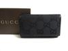 Authentic GG Black Canvas and Leather 6 Pics Key Chain #a438  Refurbished