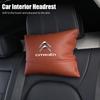Car Seat Hanging Headrest Leather Neck Pillow Head Protector Accessories For Citroen C4 C3 C5 C1 C2 VTS Berlingo Celysee Xsara