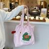 Candy Color Tote Bag Canvas Handbag Fresh Shoulder Bag  Girls