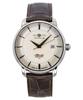 Atlantic Leather Strap Full Luminous Beige Dial Automatic 84605 Men's Watch