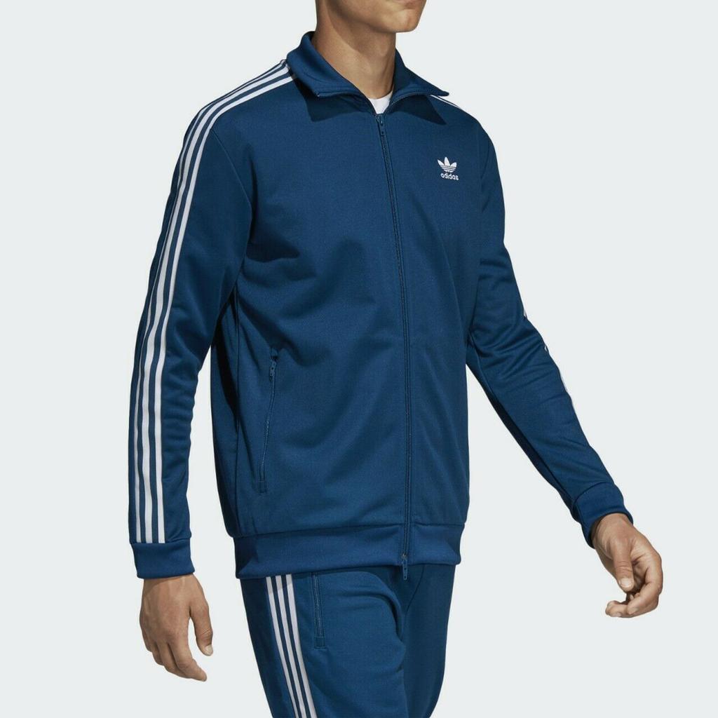 Adidas Куртка Firebird Track Jacket Full Zip, спортивная куртка с воротником-стойкой, мужская куртка, синяя DV1522