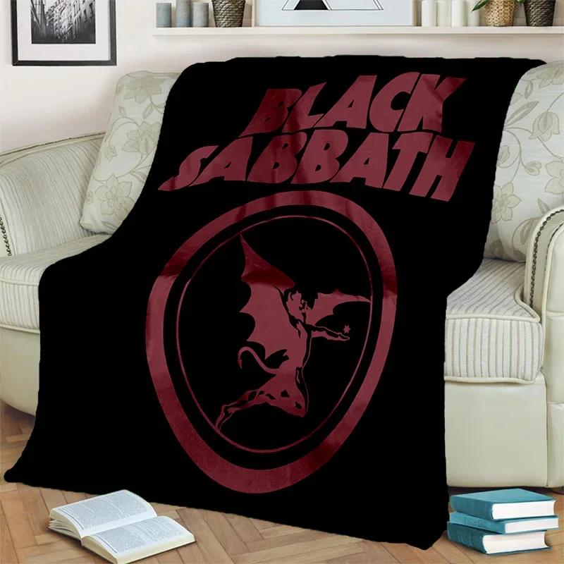 3D BLACK SABBATH Heavy Metal Rock Blanket,Soft Throw Blanket for Home Bedroom Bed Sofa Picnic Travel Office Cover Blanket Kids