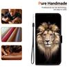 Чехол-книжка Majestic Lion The King's Gaze Pattern из искусственной кожи для iPhone Samsung Infinix TECNO OPPO Realme Moto... для более чем 900 моделей телефонов