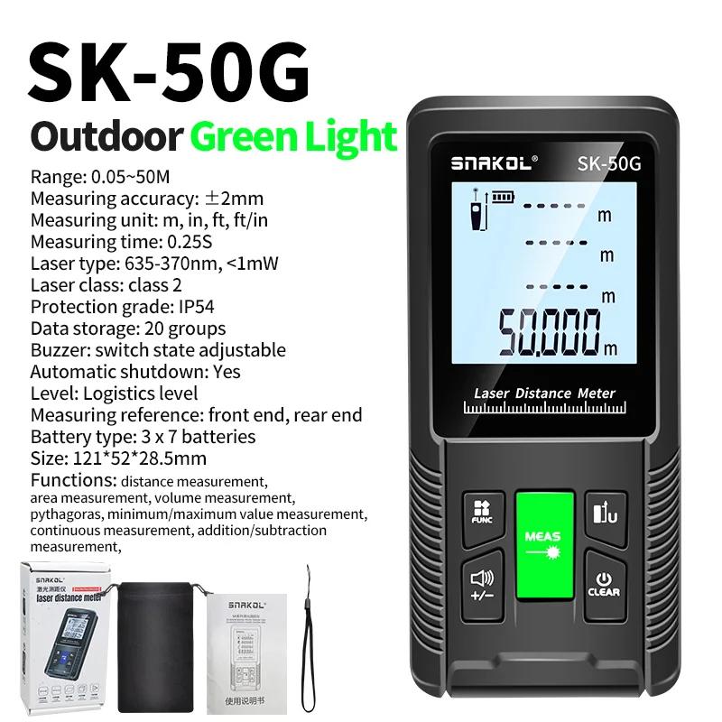 SNAKOL Laser Rangefinder Tape Measure Device - Digital Ruler Test Tool 40m/50m/70m/100m/120m Distance Meter Range Finder