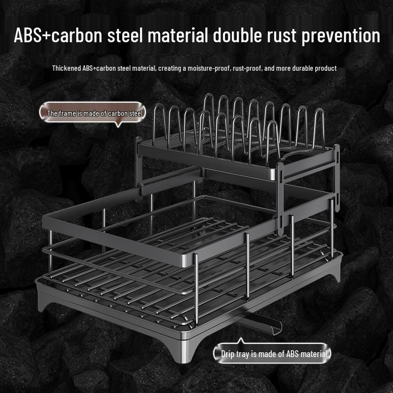 Многофункциональная кухонная сушилка для посуды с многоярусным хранением и поддоном для воды