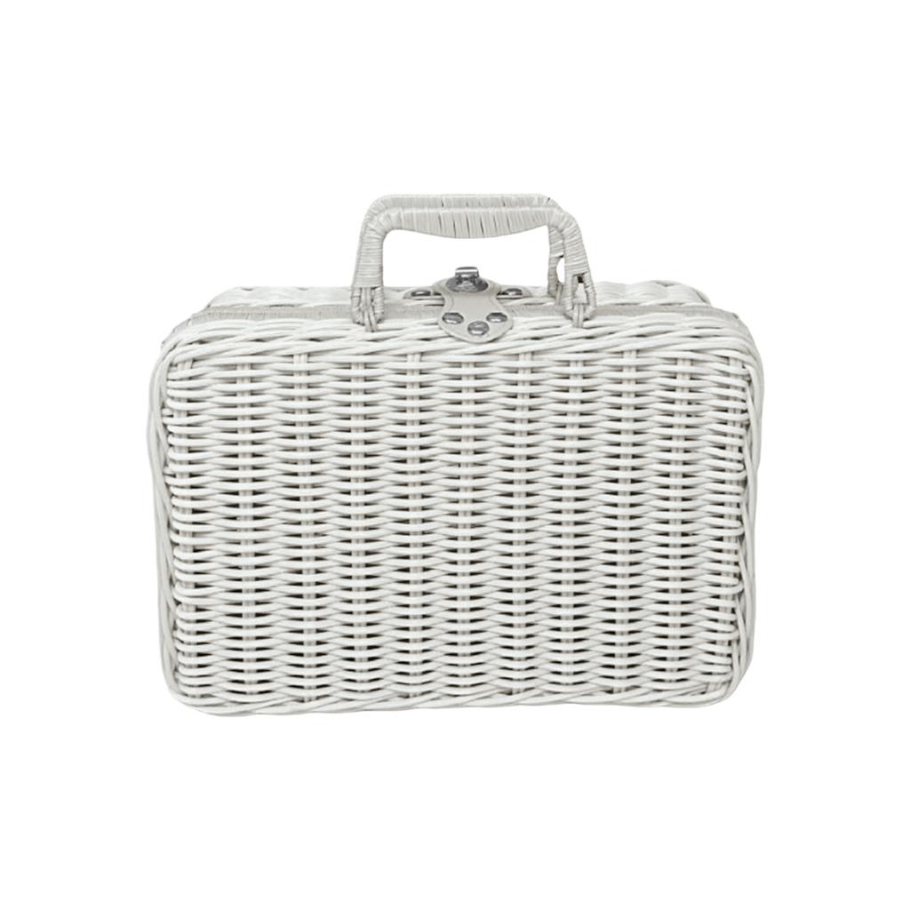 Этот пластиковый чемодан из ротанга идеально подходит для пикников, Пасхи, организации вещей и других случаев.