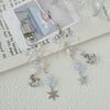 Winter Snowflake Charm: Blue Bow Mobile Keychain