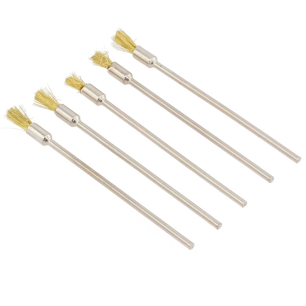 Pen Shape Bristle Wire Brushes Scratch Brushes Stainless Steel Brush 100mm 5PCS
