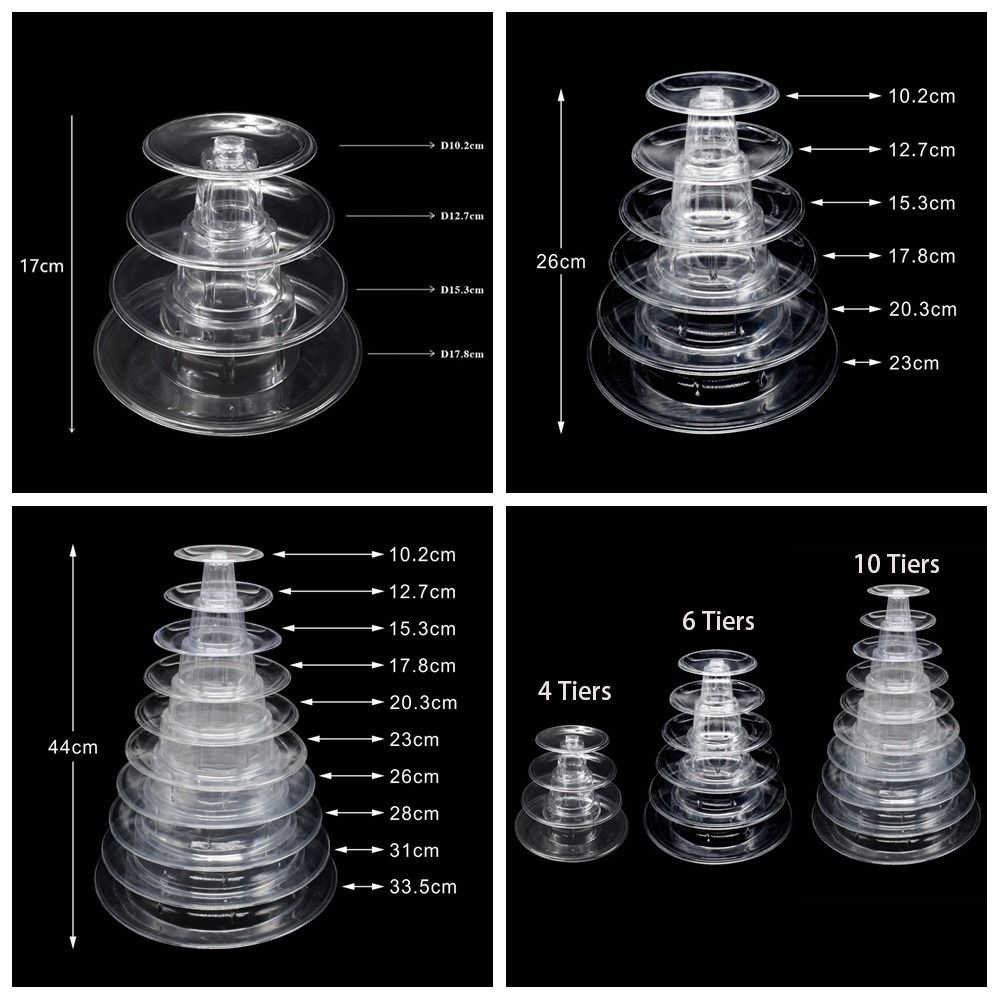 Clear Cupcake Tower Rack PET Material Cake Placing Rack Macaron Display Stand  Wedding Decor