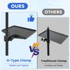 Miwayer 1Pc Adjustable Microphone Stand Tray, 225×165mm Sound Card Platform,O-Type Clamp Fits 13-47mm Tubes, for Live Streaming