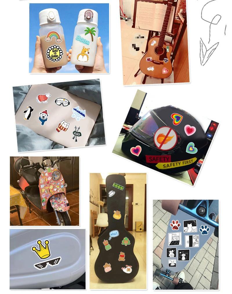 50 шт. персонализированные наклейки с музыкальными символами, креативные мультяшные украшения Guka, граффити-скейтборд, наклейки на чашку воды для багажа