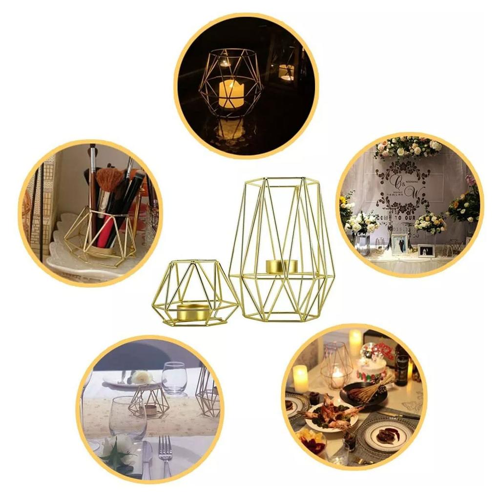 Геометрический подсвечник для чашек, подсвечник для украшения гостиной или спальни
