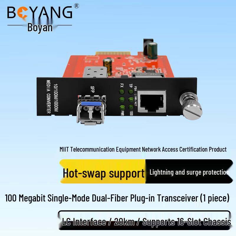 BOYANG Modular Fiber Optic Transceivers and 16-Slot Chassis