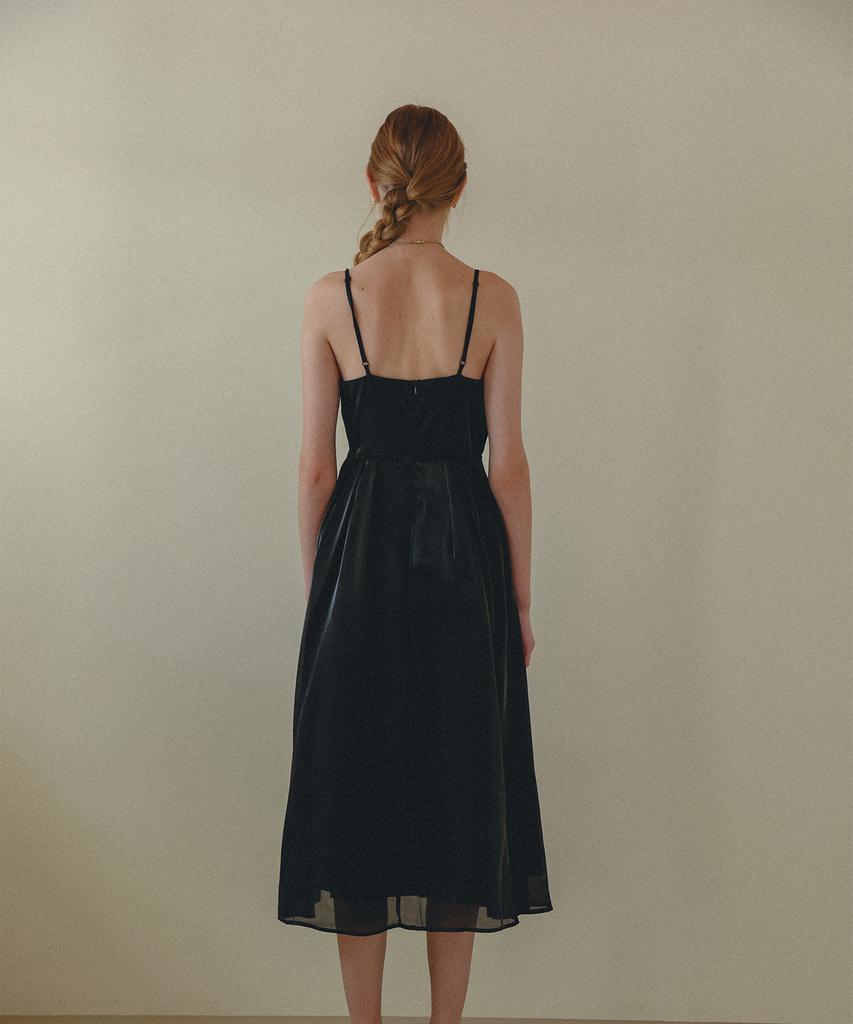 Hypernet Organza Suspender Dress_Black