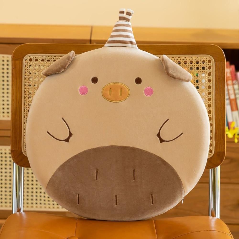 Cartoon Animal Dog Cat Chair Cushion Thick Sofa Pillow Plush Toy  For Office Student Dormitory Car
