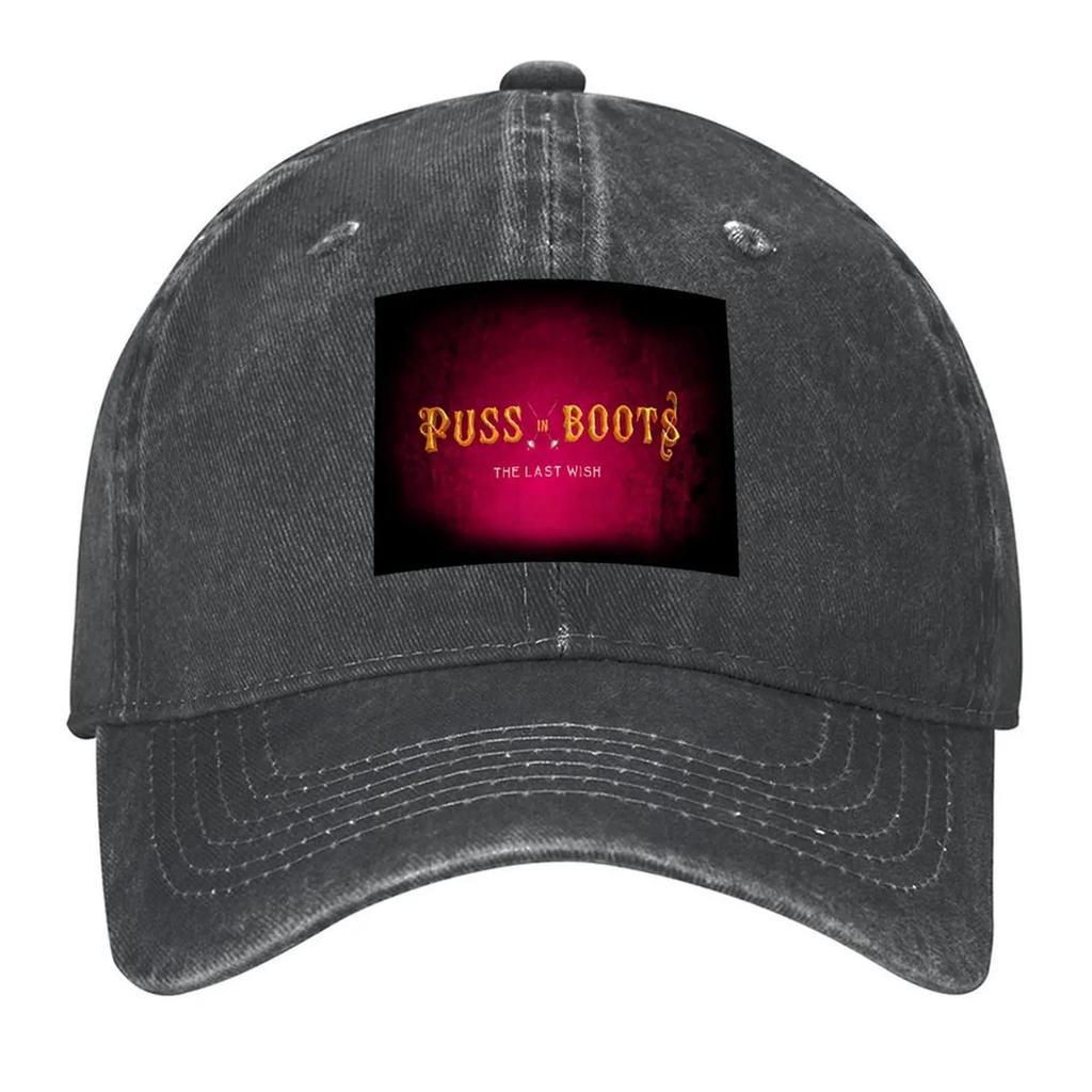 Puss in Boots The Last Wish Movie logo Baseball Cap Funny hats New Hat mens big size hat Dropshipping Baseball For Men Womens