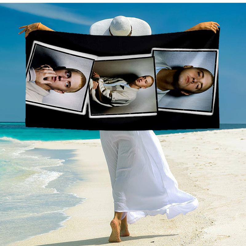 Eminem Fashion Beach Towel: Ideal for Summer Adventures Soft, absorbent and quick drying suitable for swimming and bathing