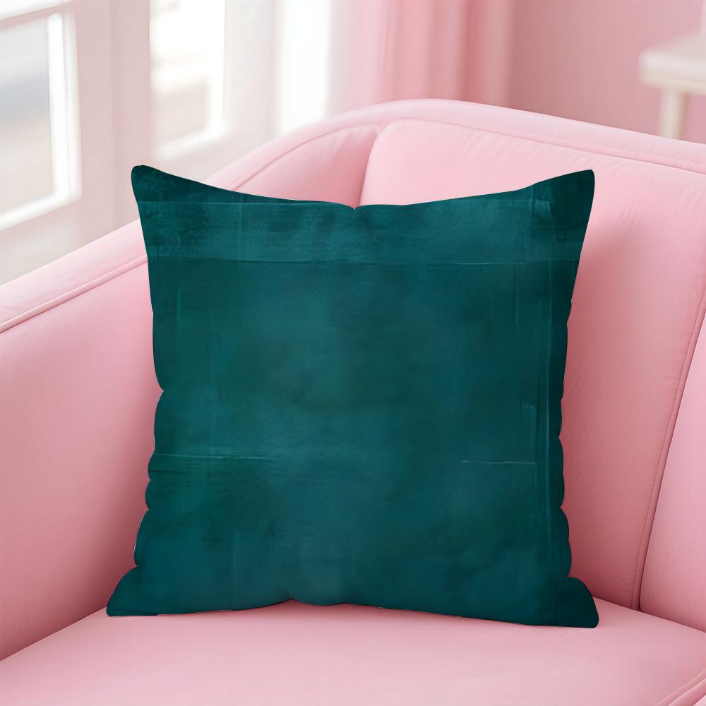 Blue Green Ocean Print Pattern Cushion Cover Pillow Case Soft Skin Friendly Fabric Concealed Zipper