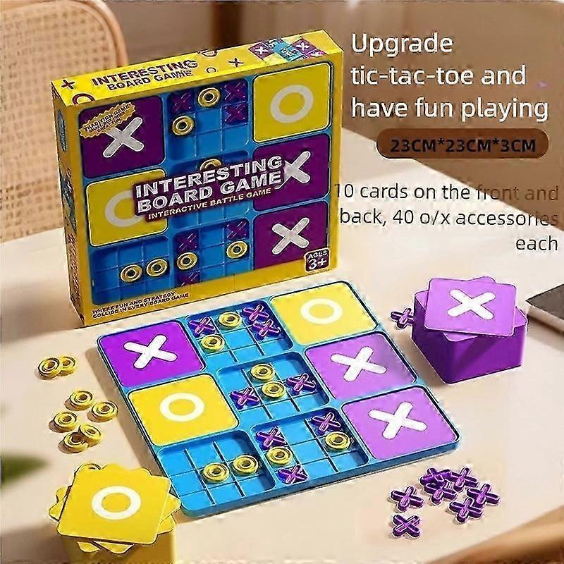 Ultimate Tic-Tac-Toe Game Board Games For Family Game Night Mind Challenging Cross-Board Game for Kids Adults